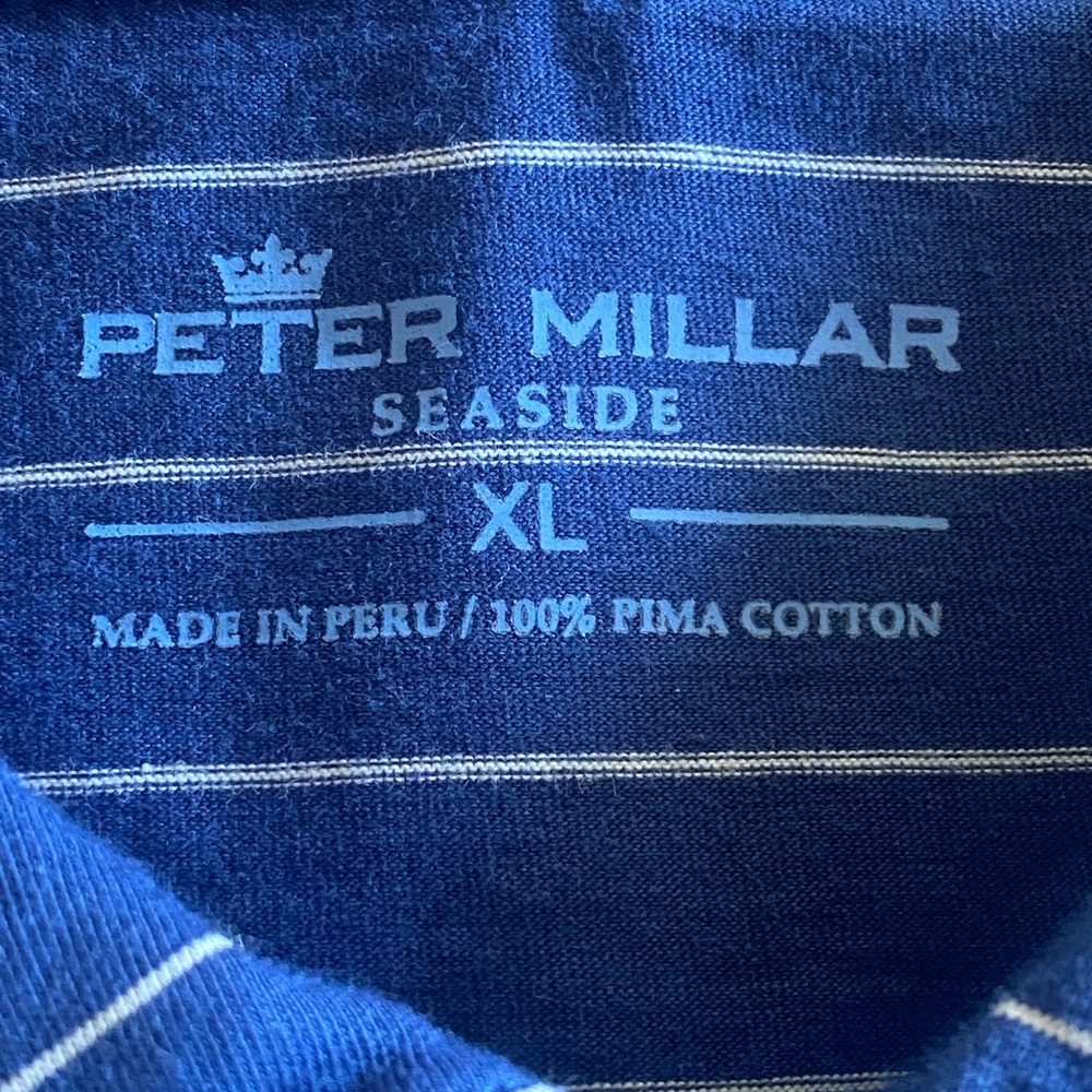 Peter Millar Seaside Striped Pima Cotton Polo NWT - Picture 9 of 11